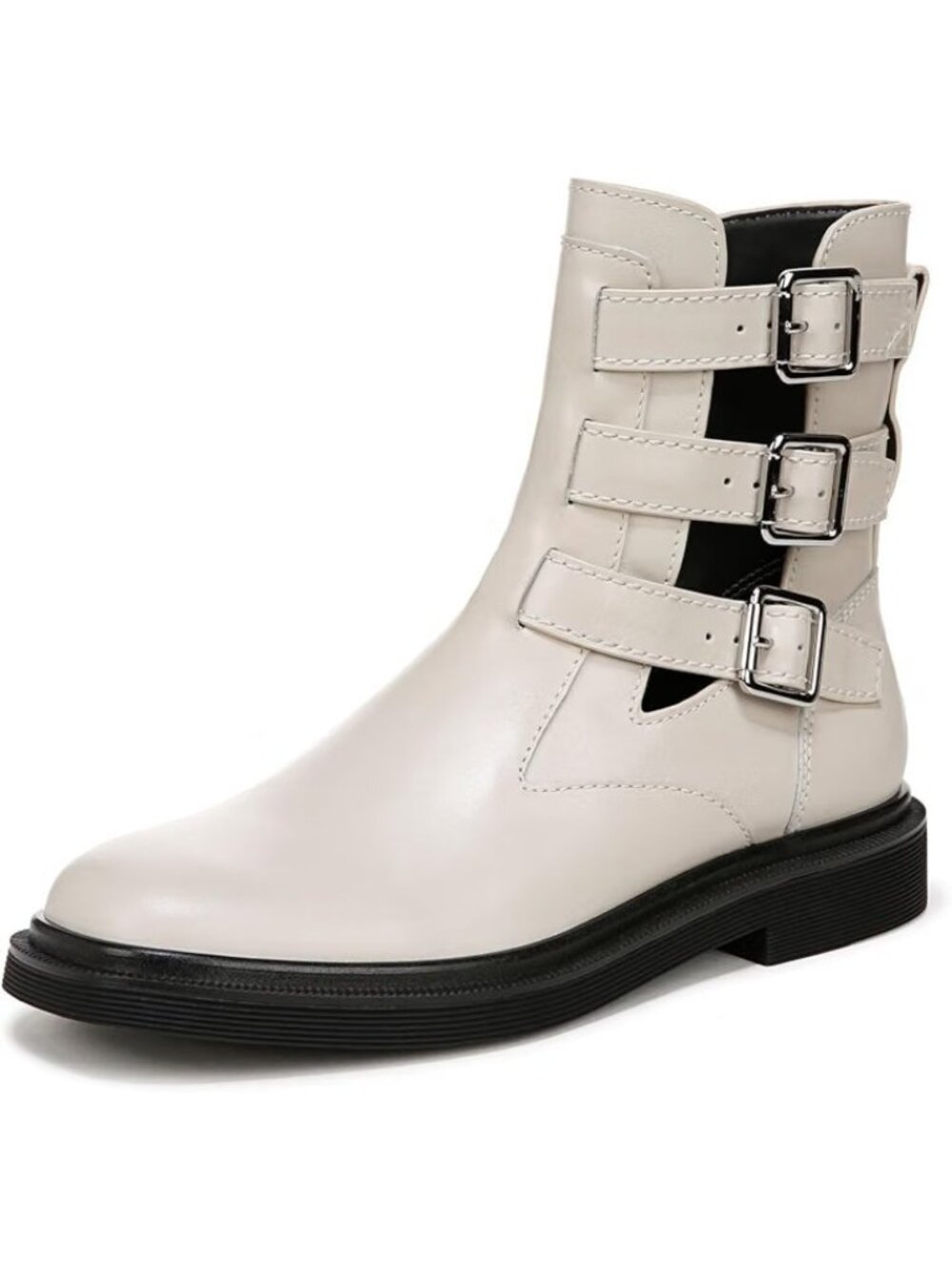 Franco Sarto Women’s Argo Moto Ankle Boots – Chalk White – Size 7.5 M NIB